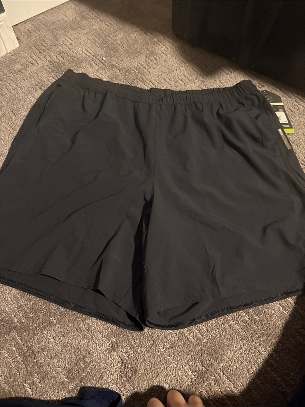 REI Men's Black Athletic Shorts with Elastic Waist